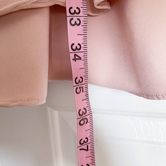 TCEC Dress Womens Blush Pink Ruffle Mini Party Dress Cocktail Bridal Wedding - Picture 6 of 7